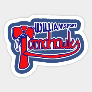 Defunct Williamsport Tomahawks Baseball Team Sticker